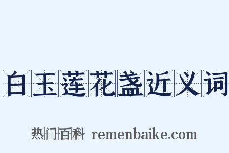 白玉莲花盏近义词是什么意思的图片